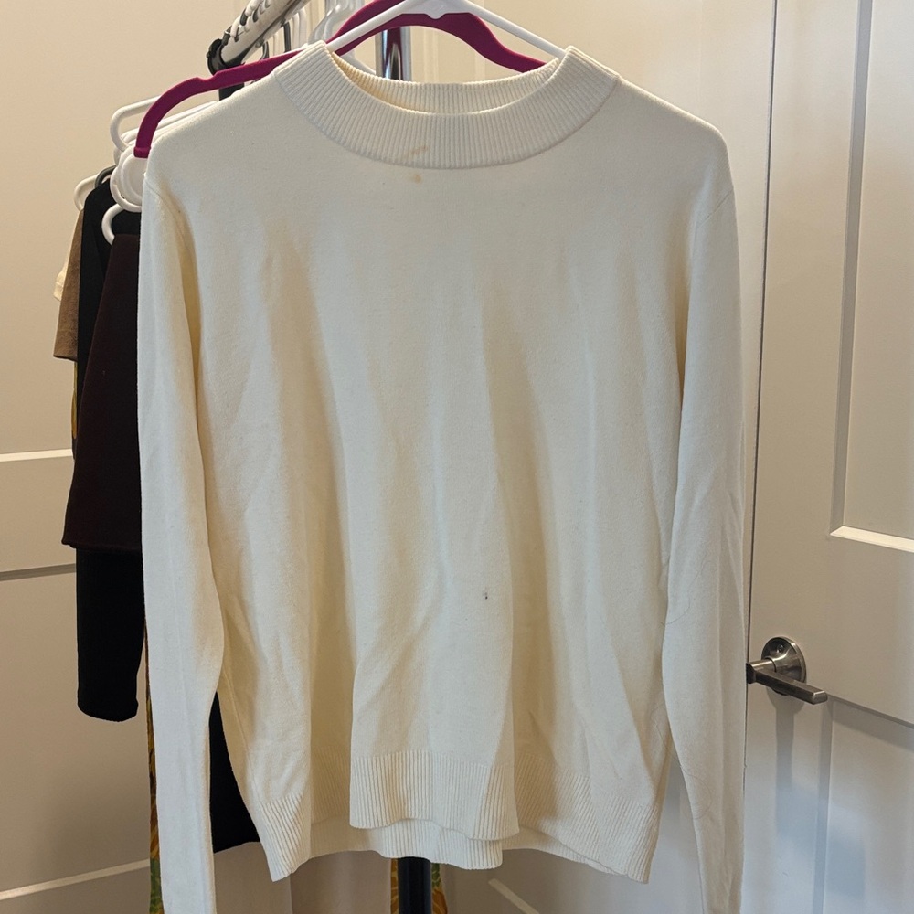 Elegant Cream Women's Sweater
